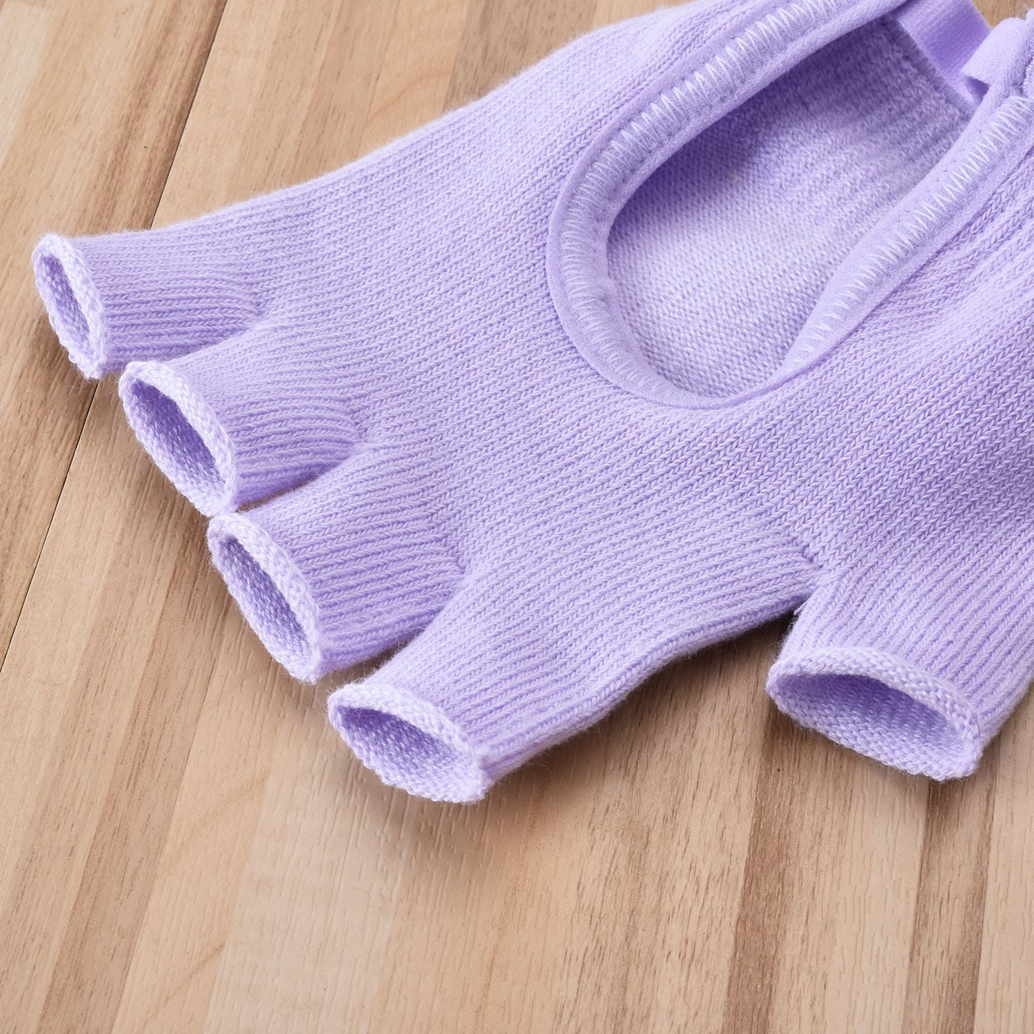 Orange 2-Pack Women's Non-Slip Yoga Gloves - Open Back Half Finger Cotton Stretchy Grip Gloves for Aerial Yoga, Pilates, and Fitness