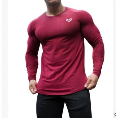 Premium Men's Quick-Dry Long Sleeve Sports Shirt - Loose Fit Red