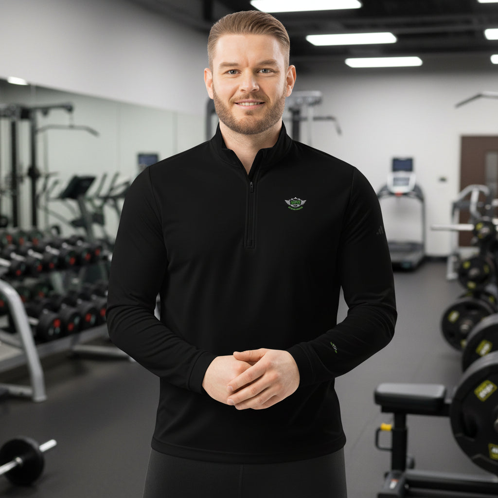 OFC Men's Eco-Friendly Quarter Zip Pullover - Performance Activewear Black