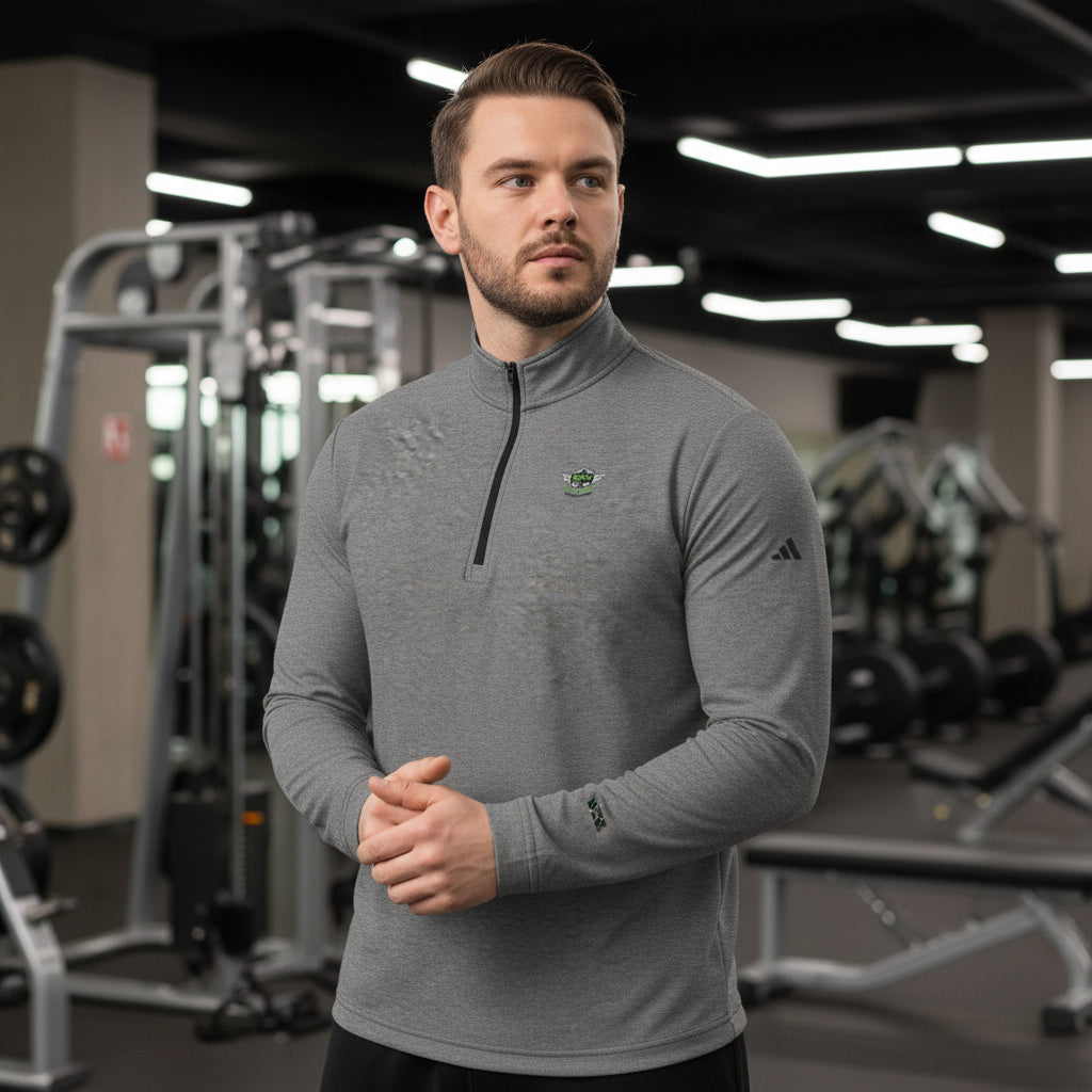 OFC Men's Eco-Friendly Quarter Zip Pullover - Performance Activewear Black Heather