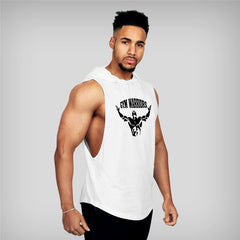 Men's Hooded Gym Vest | Cotton Sleeveless Training Top