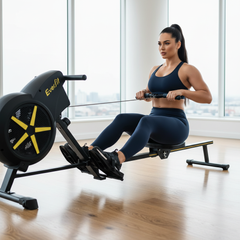Air Rowing Machine | 8 Resistance Levels, 150kg Capacity & Whisper-Quiet | Home Gym Cardio