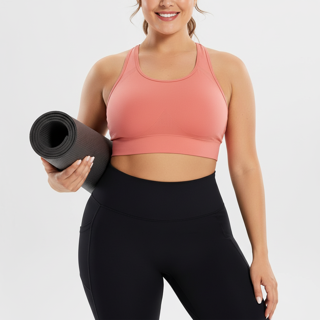 Black High-Waist Seamless Yoga Leggings with Pockets - Ultra Soft & Quick-Dry Workout Tights