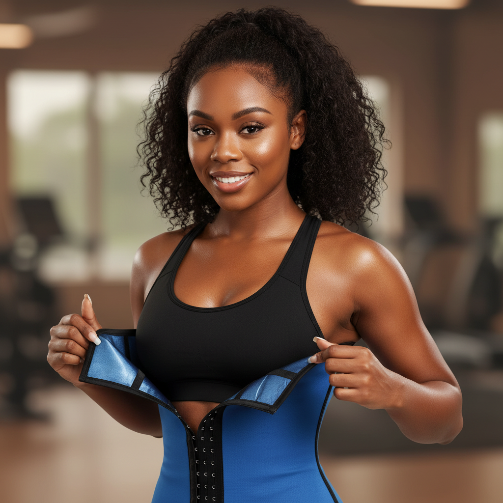 Silver Ion Sauna Waist Trainer for Women - 2-in-1 Zipper & Hook Sweat-Wicking Sports Girdle, Postpartum Fitness Shapewear