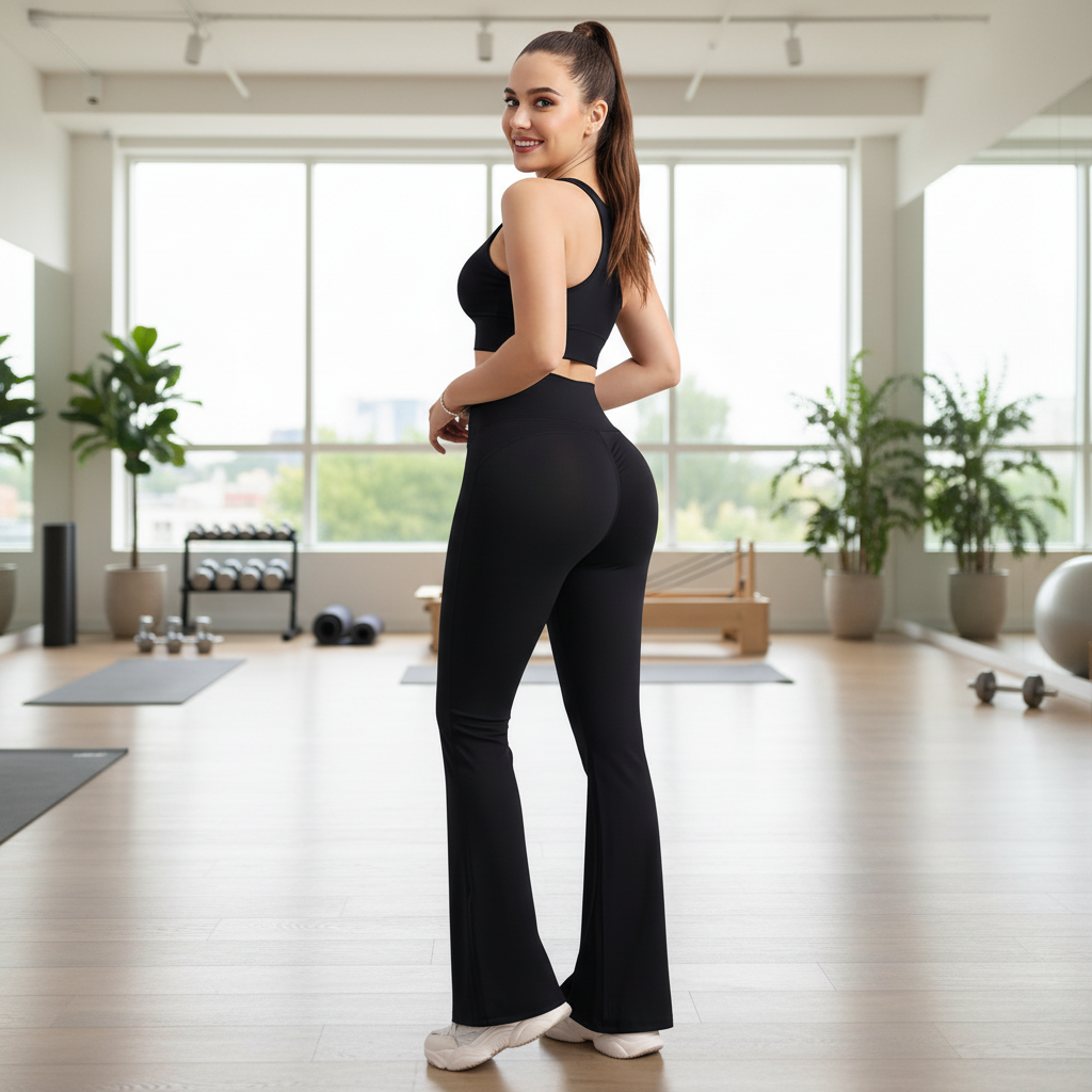 OFC Women's High Waist Flare Yoga Pants - Bootcut Workout Leggings