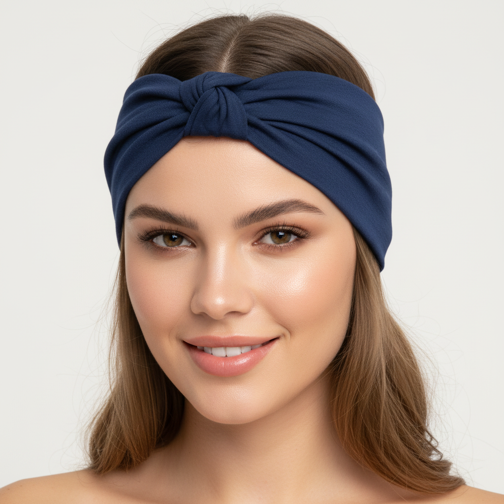 Wide Turban Headband 5-Pack - Elastic Yoga & Sports Hair Wrap for Women