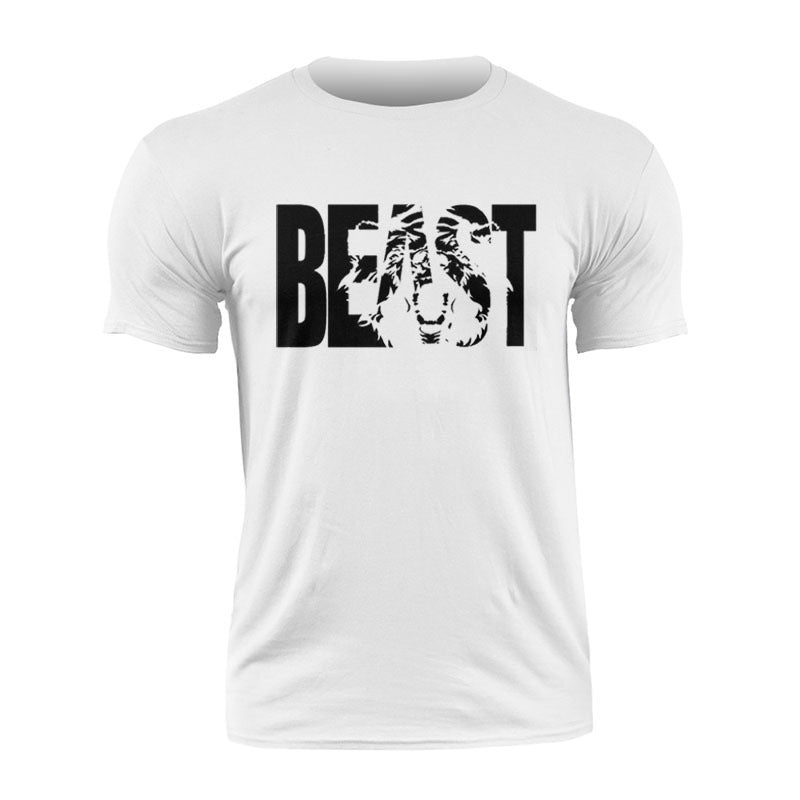 Premium Combed Cotton Fitness T-Shirt - Plus Size Men's Activewear | Summer Workout Tee | Online Fitness Center White