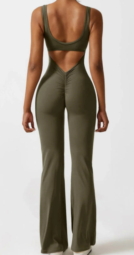 Premium Seamless Yoga Bodysuit - Hollow Design Activewear
