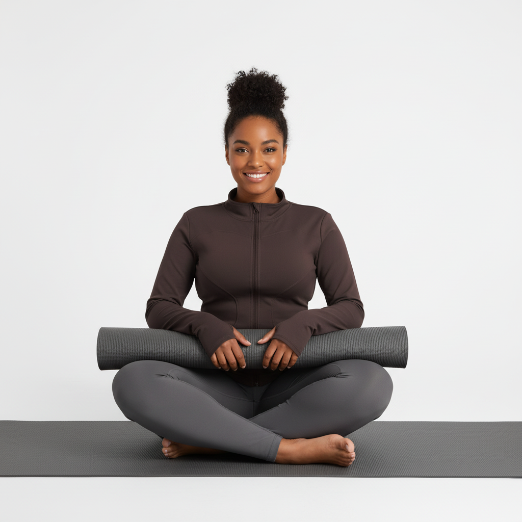 Slim Fit Yoga Jacket - Full Zip Workout Jacket with Thumbholes for Women