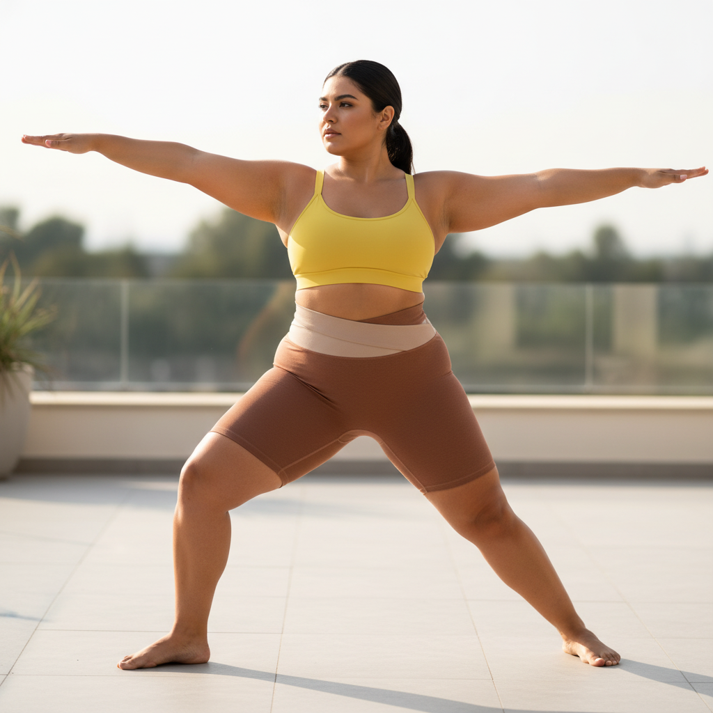 Caramel Color-Block High-Waist Yoga Shorts - Seamless Scrunch Butt Anti-Chafing Workout Shorts