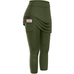 Premium Women's Leggings with Pockets - Yoga Fitness Pants Green
