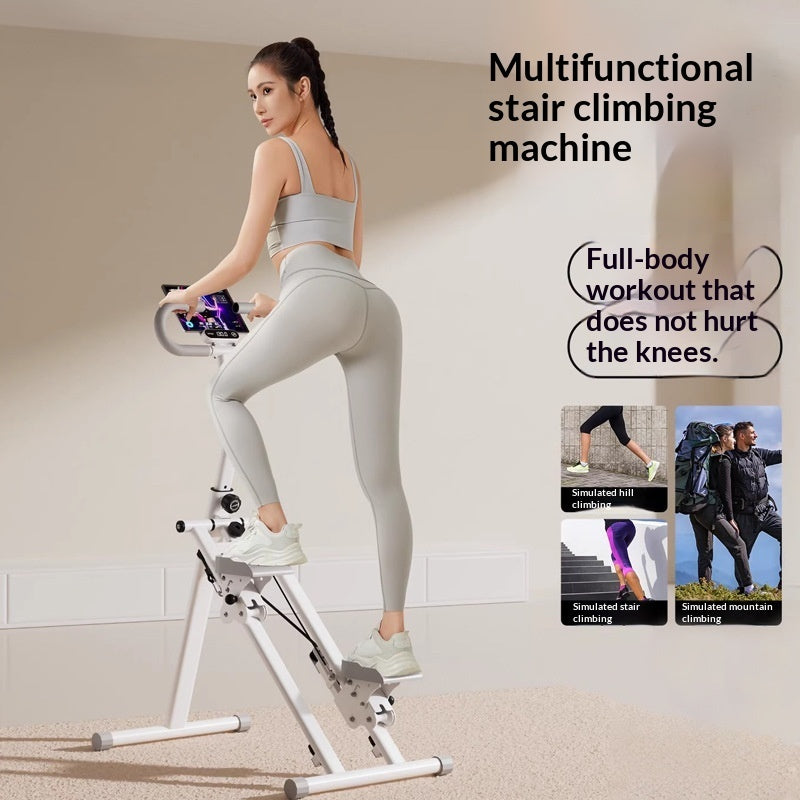 Foldable Vertical Climber & Stepper Machine – Full‑Body Workout, 90‑LB Resistance, Anti‑Slip Pedals & Mobile Holder