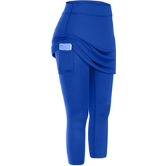 Premium Women's Leggings with Pockets - Yoga Fitness Pants Blue