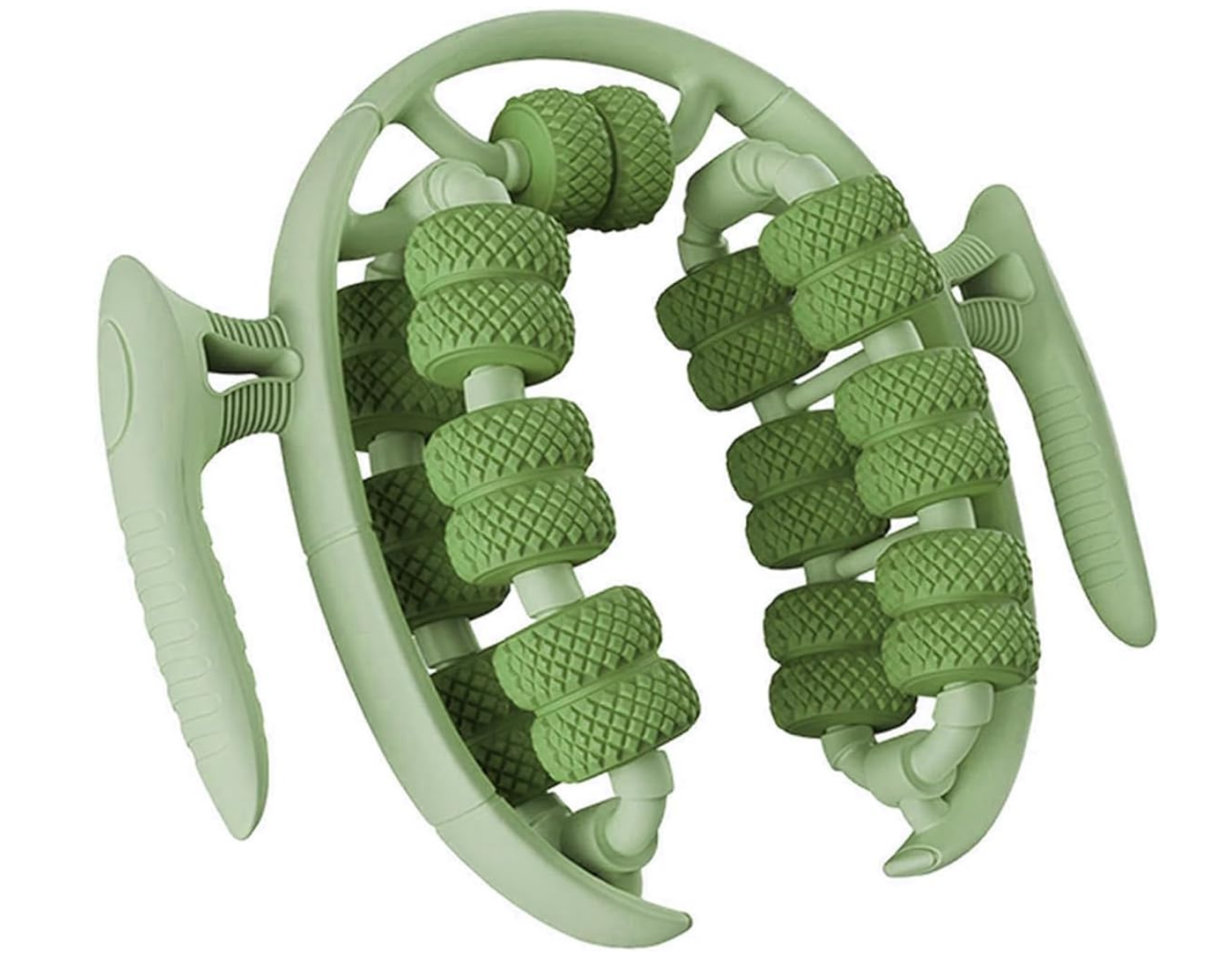 Fitness Roller, 26-Round Leg Massager Ring, Leg Roller Calf Muscle Relaxation, Yoga Wheel, Deep Tissue Massage for Improved Circulation and Muscle Tone Green