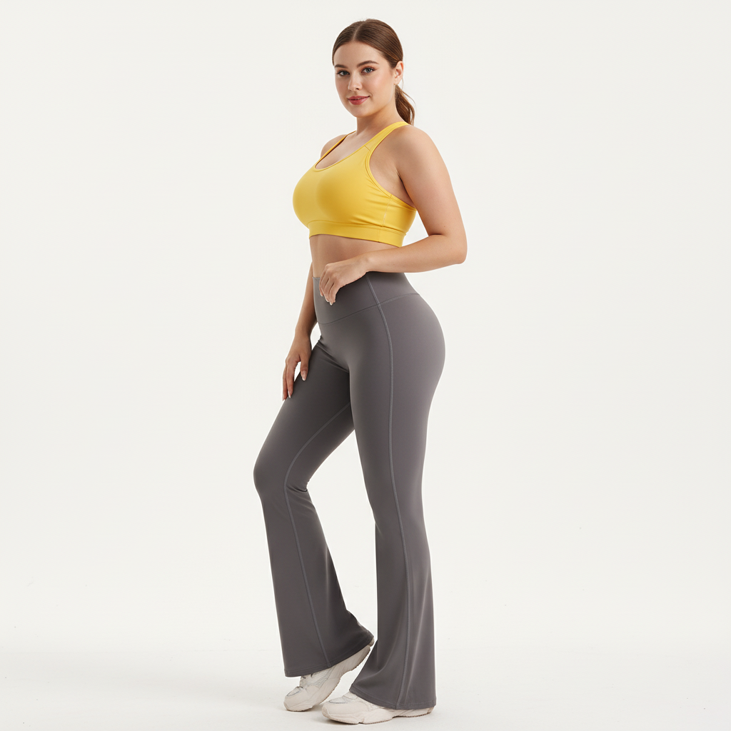 OFC Women's High Waist Flare Yoga Pants - Bootcut Workout Leggings S Black
