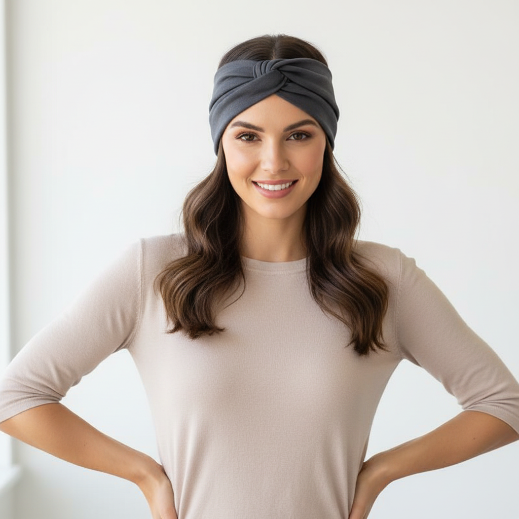 Wide Turban Headband 5-Pack - Elastic Yoga & Sports Hair Wrap for Women