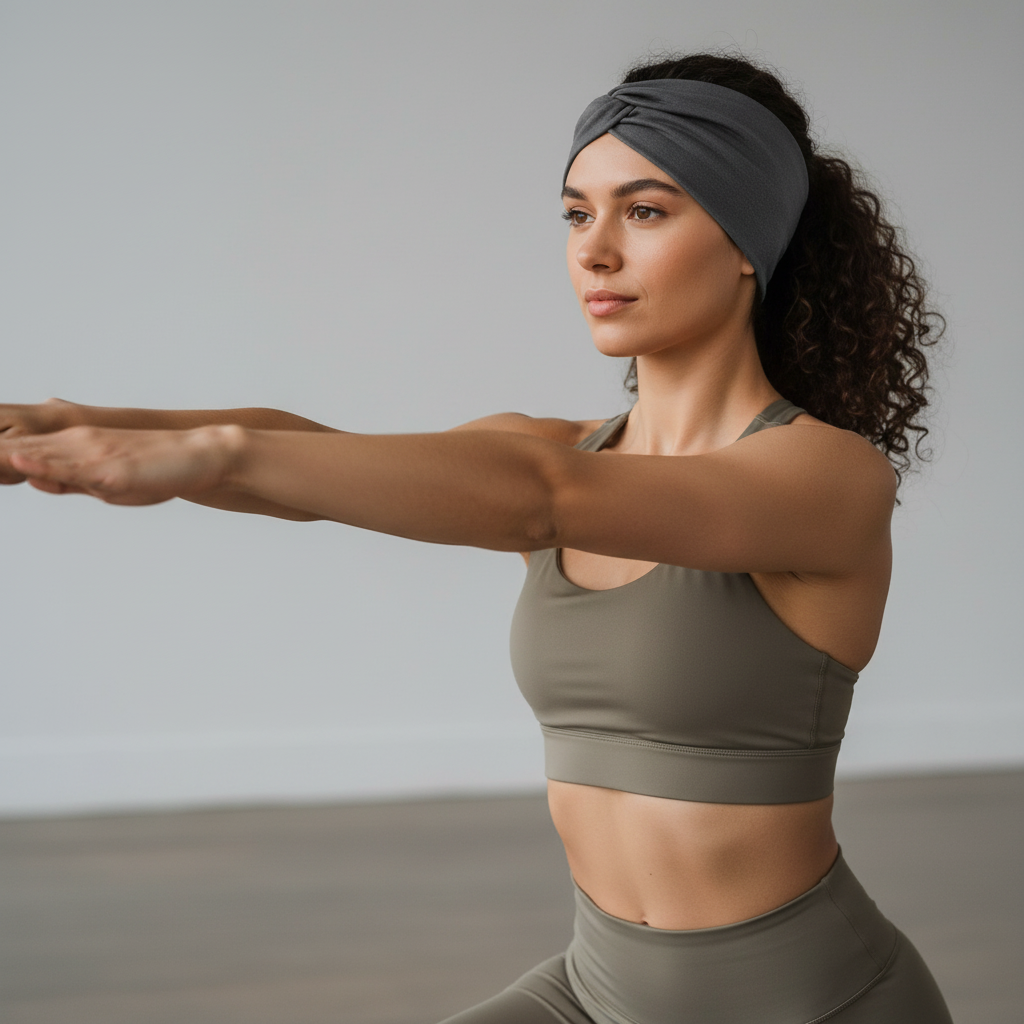 Wide Turban Headband 5-Pack - Elastic Yoga & Sports Hair Wrap for Women