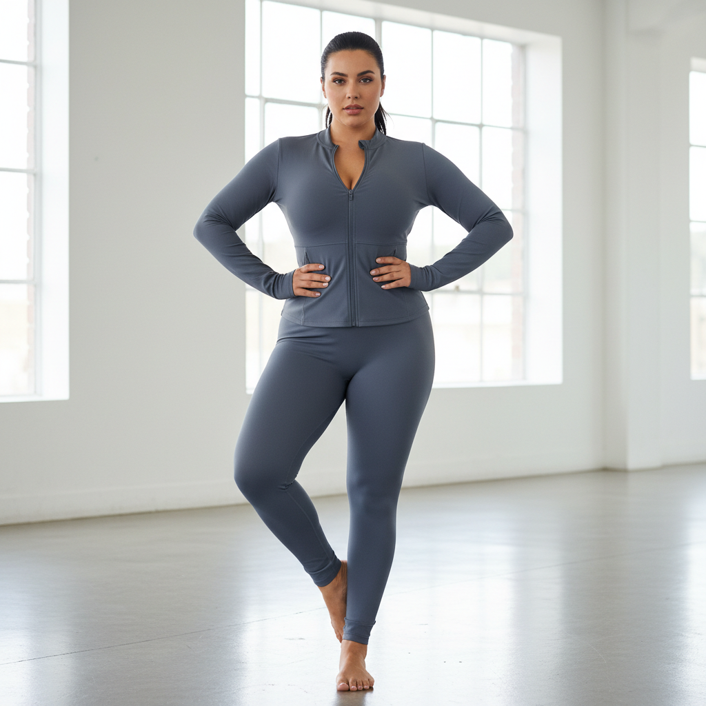 Slim Fit Yoga Jacket - Full Zip Workout Jacket with Thumbholes for Women