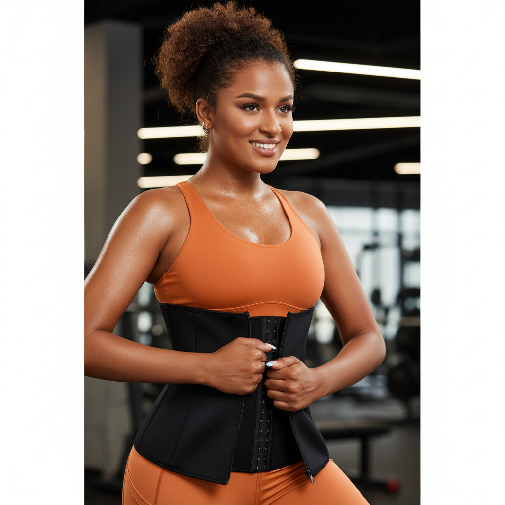 Silver Ion Sauna Waist Trainer for Women - 2-in-1 Zipper & Hook Sweat-Wicking Sports Girdle, Postpartum Fitness Shapewear
