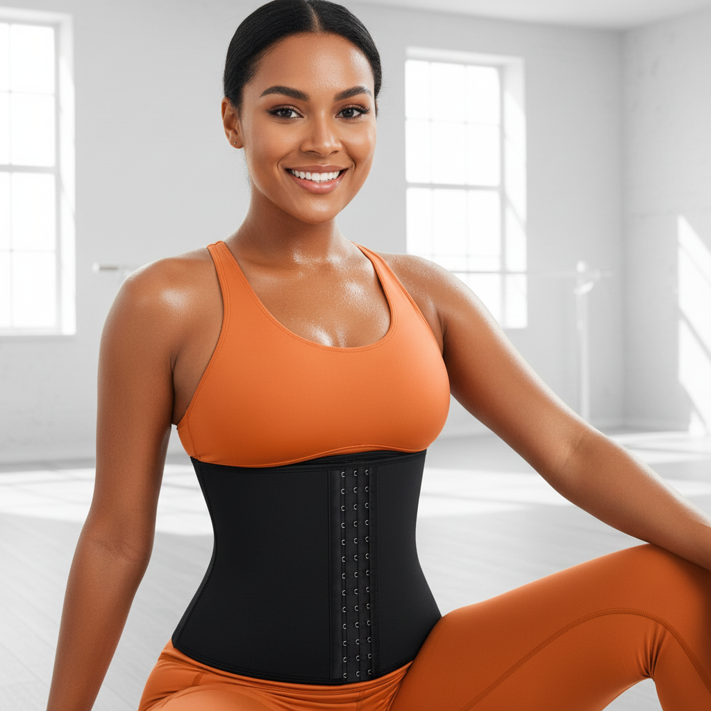 Silver Ion Sauna Waist Trainer for Women - 2-in-1 Zipper & Hook Sweat-Wicking Sports Girdle, Postpartum Fitness Shapewear