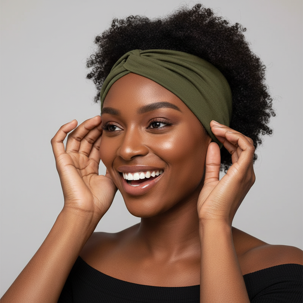 Wide Turban Headband 5-Pack - Elastic Yoga & Sports Hair Wrap for Women