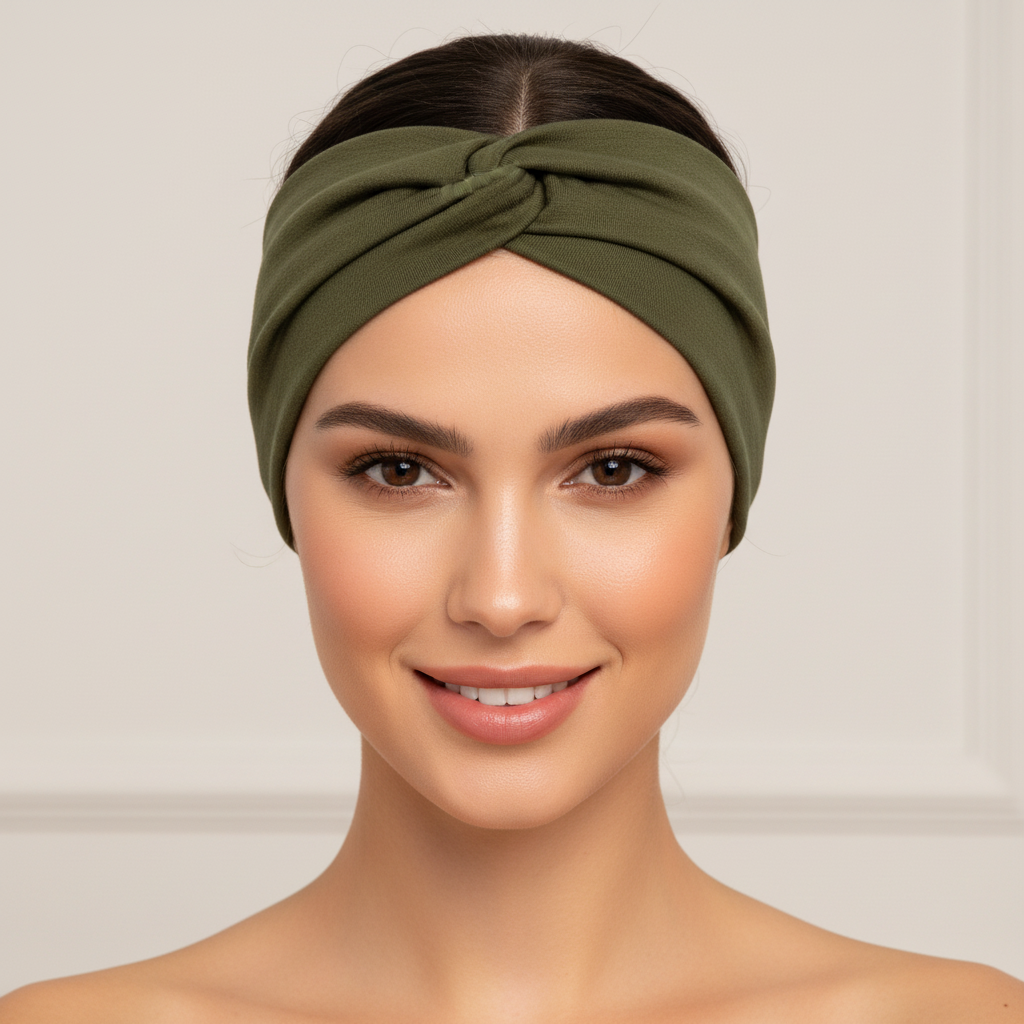 Wide Turban Headband 5-Pack - Elastic Yoga & Sports Hair Wrap for Women