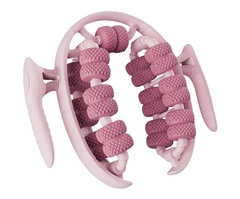 Fitness Roller, 26-Round Leg Massager Ring, Leg Roller Calf Muscle Relaxation, Yoga Wheel, Deep Tissue Massage for Improved Circulation and Muscle Tone Pink