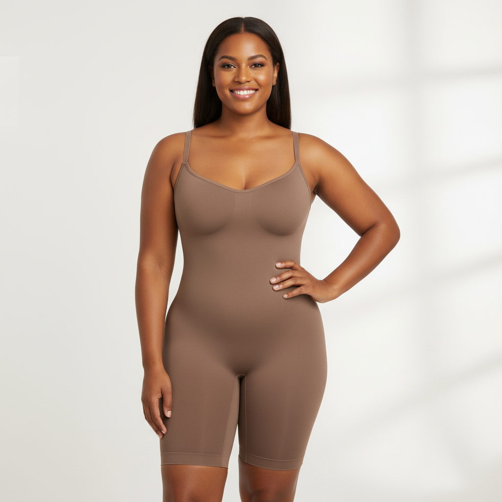 Seamless Full Body Shaper for Women - Tummy Control Bodysuit with Butt Lifter & Thigh Slimmer
