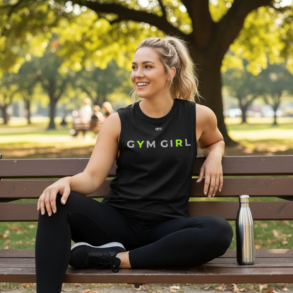 OFC Women's Muscle Shirt - GYM GIRL & PUSH YOUR LIMITS Designs