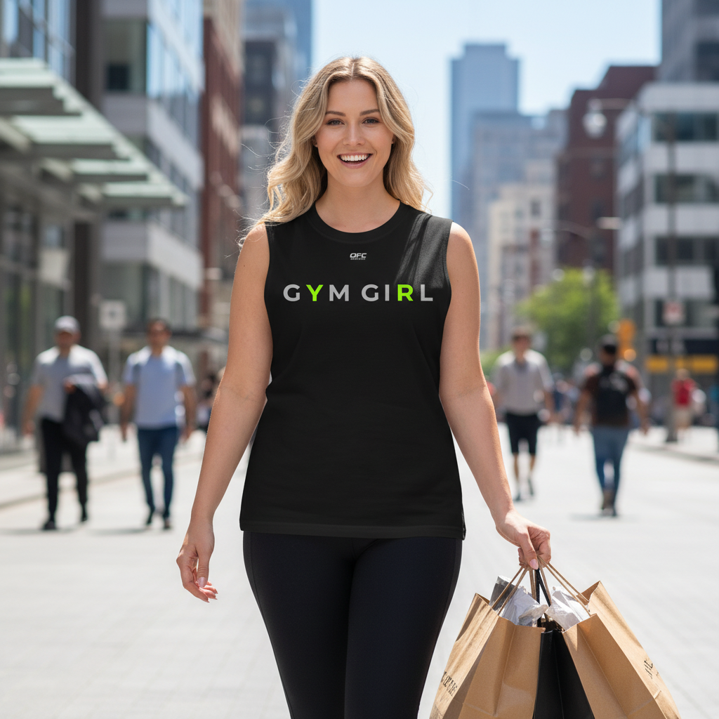 OFC Women's Muscle Shirt - GYM GIRL & PUSH YOUR LIMITS Designs