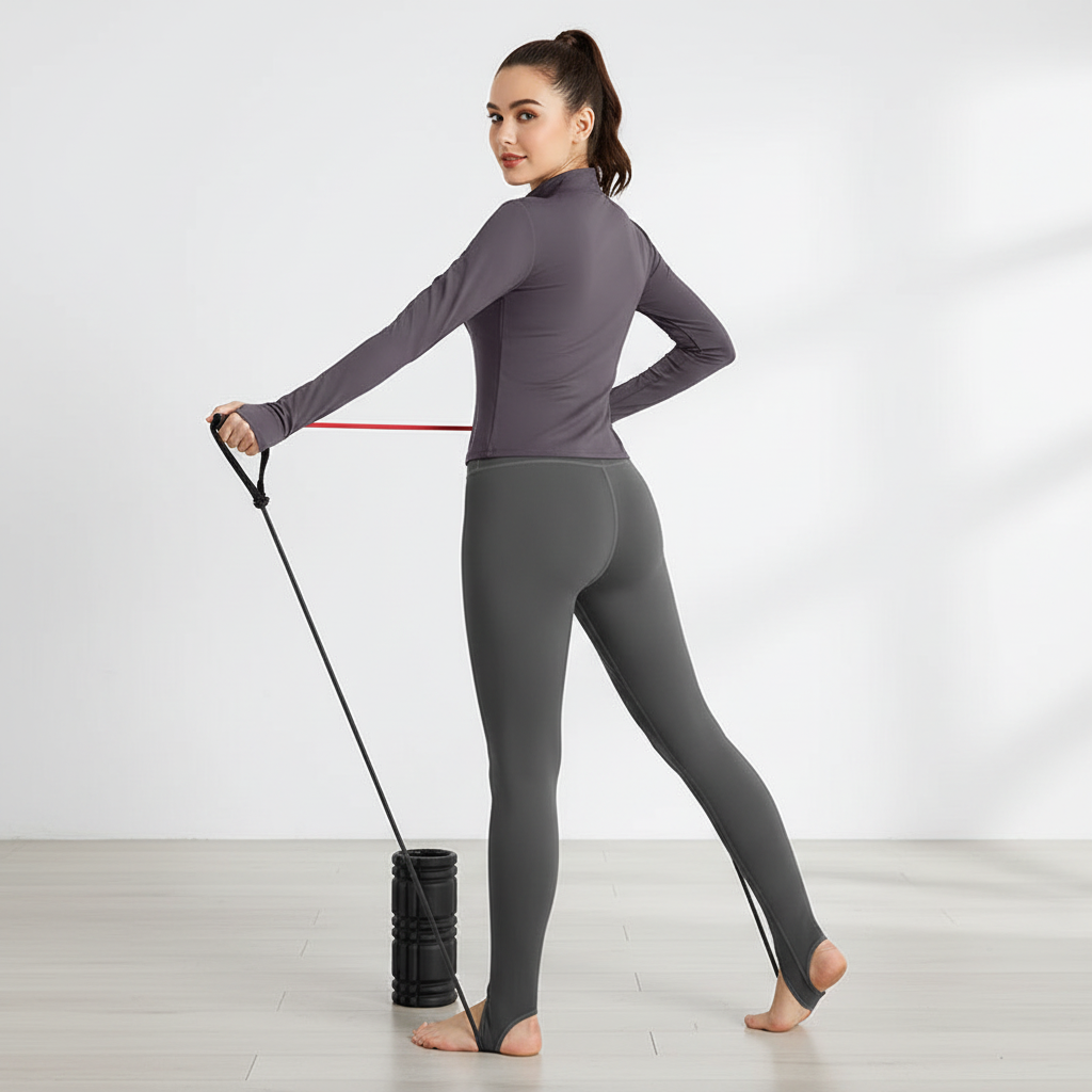 Slim Fit Yoga Jacket - Full Zip Workout Jacket with Thumbholes for Women
