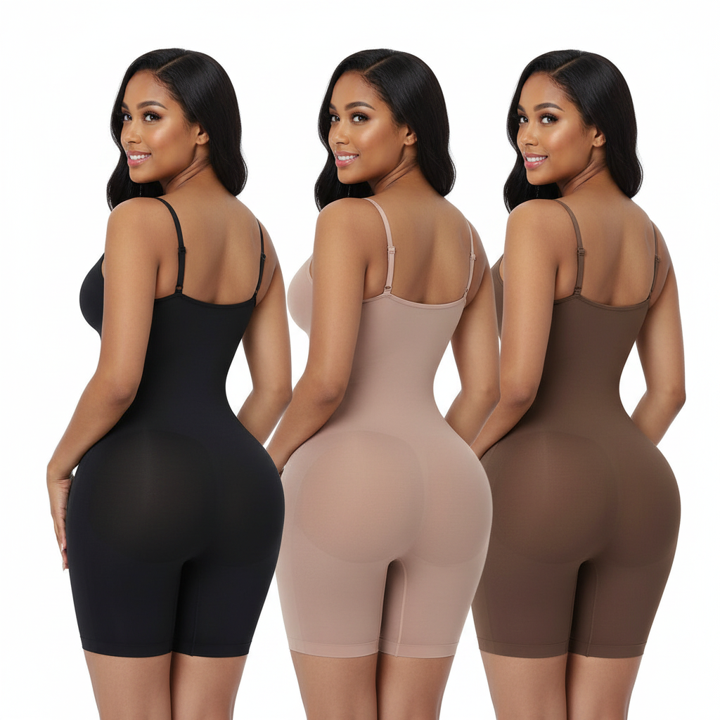 Seamless Full Body Shaper for Women - Tummy Control Bodysuit with Butt Lifter & Thigh Slimmer