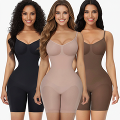 Seamless Full Body Shaper for Women - Tummy Control Bodysuit with Butt Lifter & Thigh Slimmer