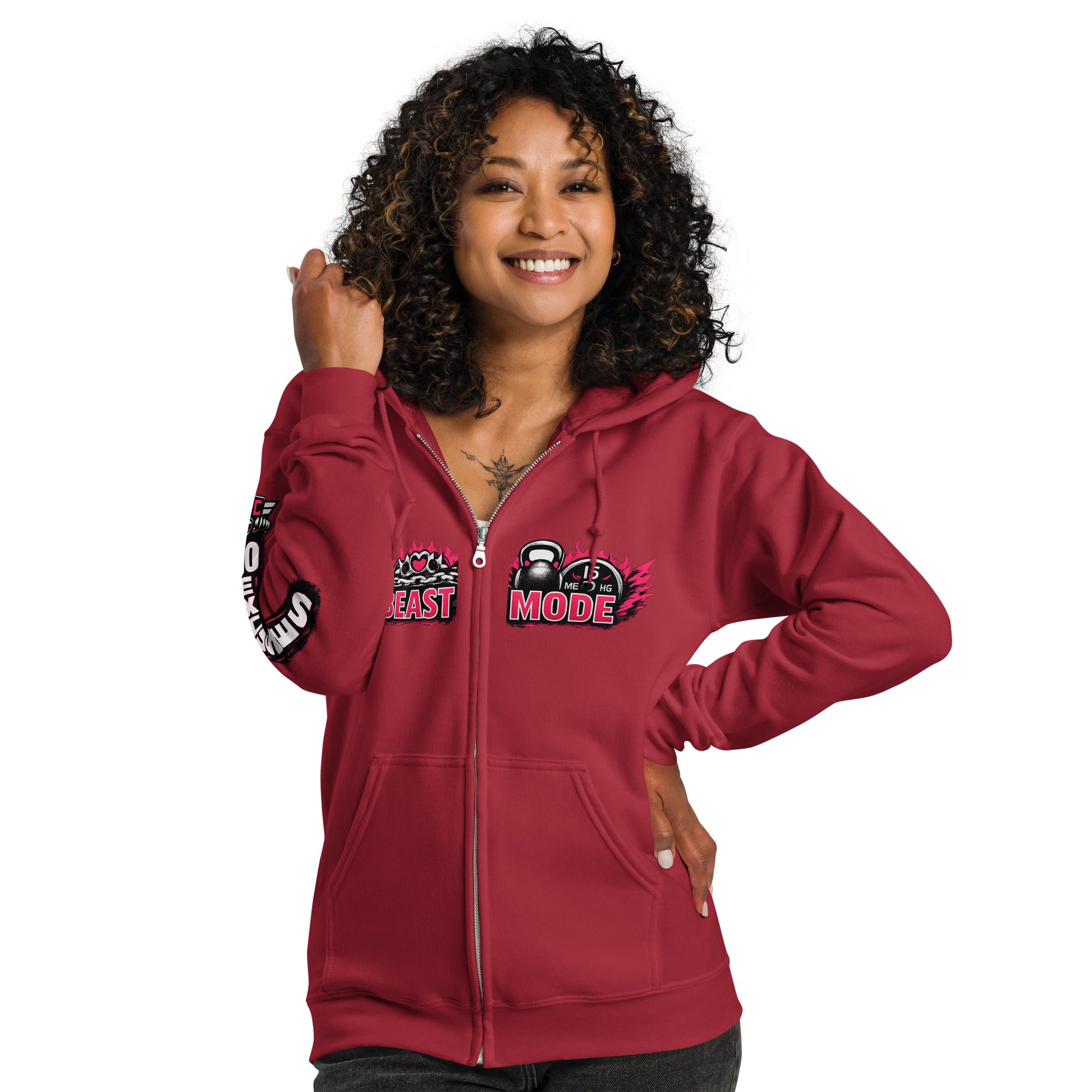 OFC Women's Heavy Blend Zip Hoodie - Premium Fleece Comfort Cardinal Red