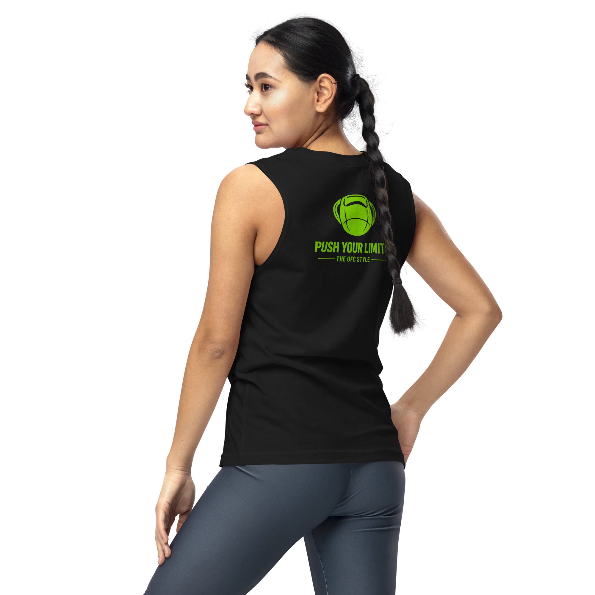 OFC Women's Muscle Shirt - GYM GIRL & PUSH YOUR LIMITS Designs 2XL