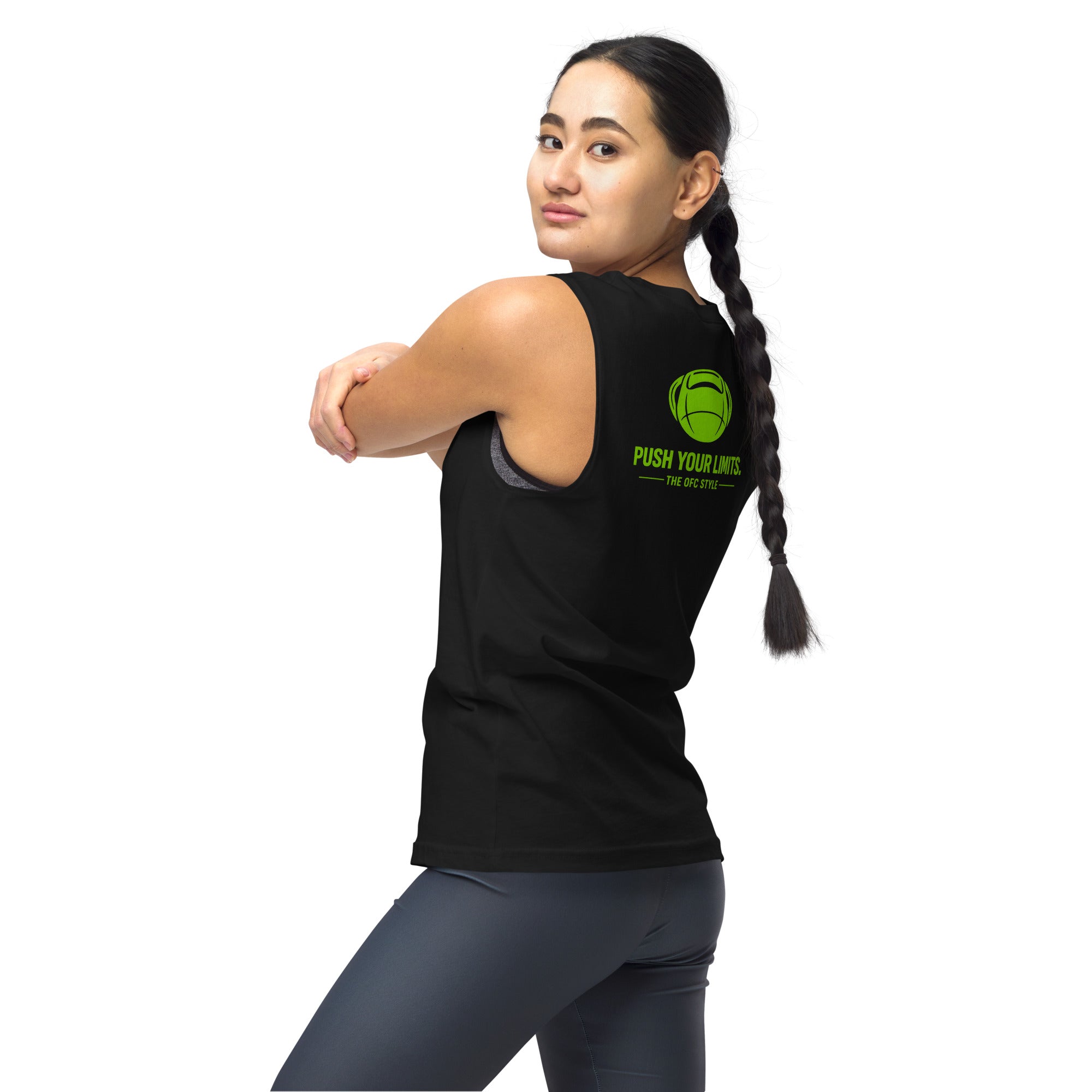 OFC Women's Muscle Shirt - GYM GIRL & PUSH YOUR LIMITS Designs