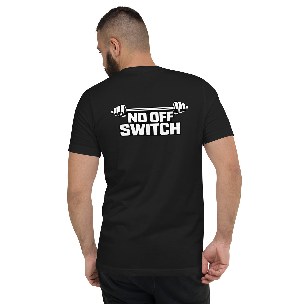 Men's OFC Gym V-Neck T-Shirt - No Off Switch Motivational Tee Black