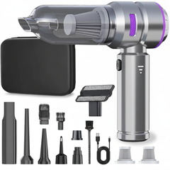 Car Vacuum Cleaner,19000PA High Power Mini Vacuum Cleaner,Rechargeable Handheld Vacuum,Portable Cordless Compressed Air Duster Air Blower for Car Home-Purple