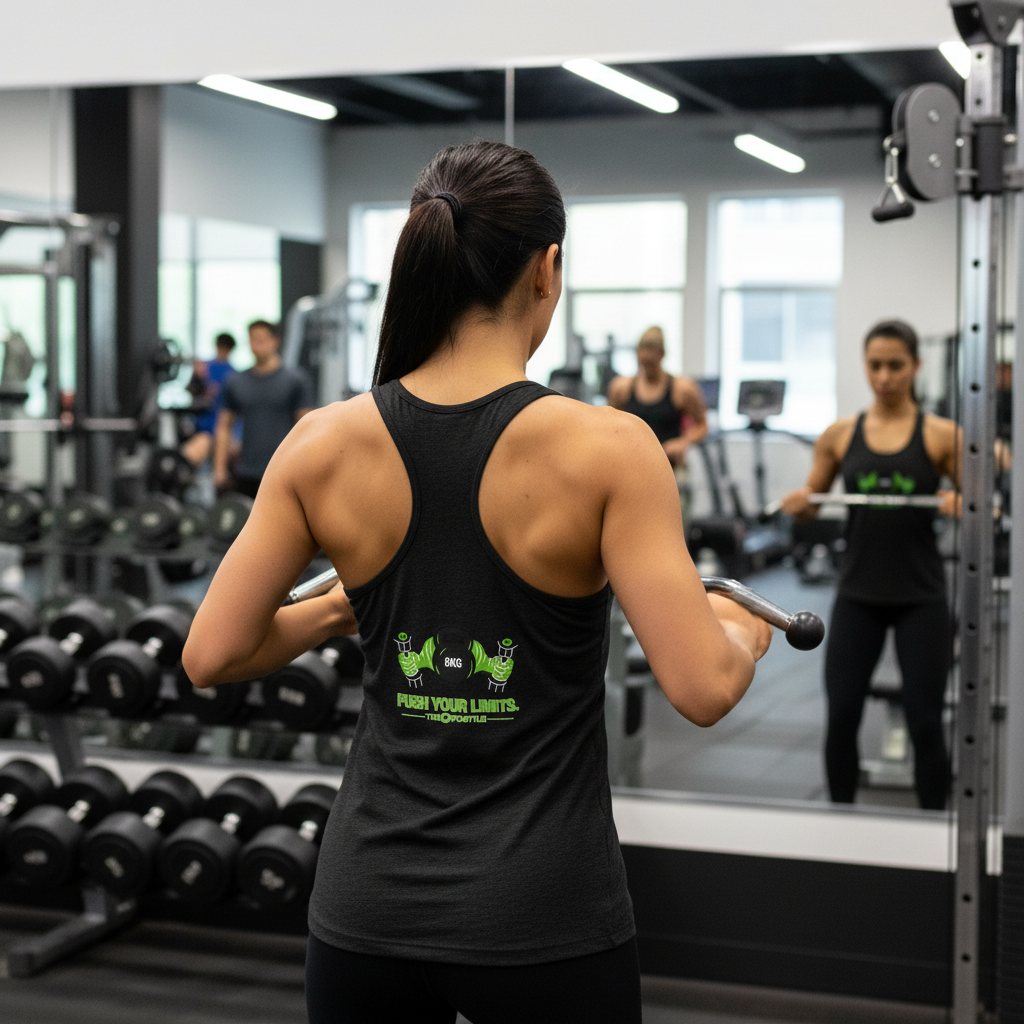 OFC Women's Racerback Tank - GYM GIRL & PUSH YOUR LIMITS Designs