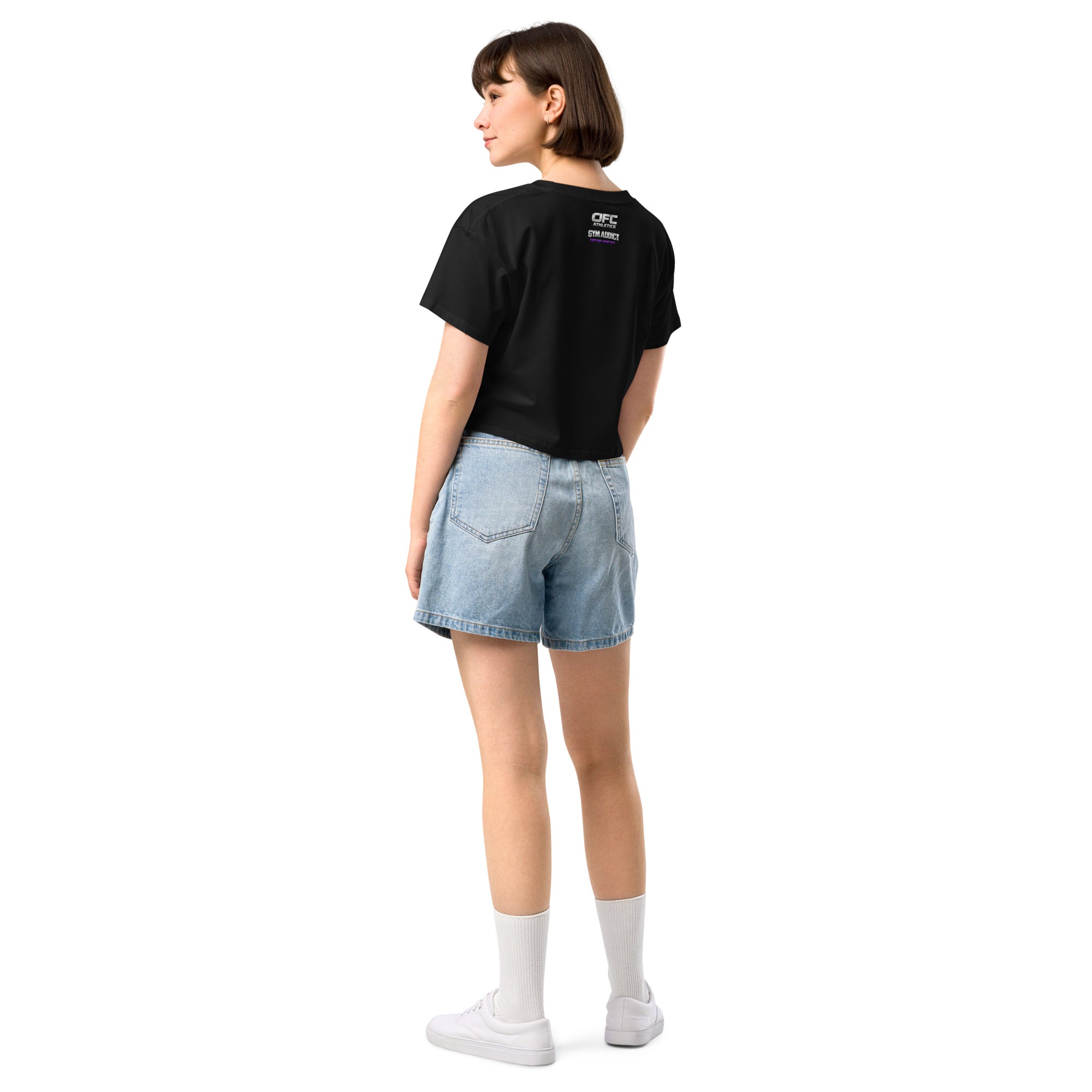 OFC Women's Crop Top - Premium Cotton Cropped Tee for Gym & Athleisure