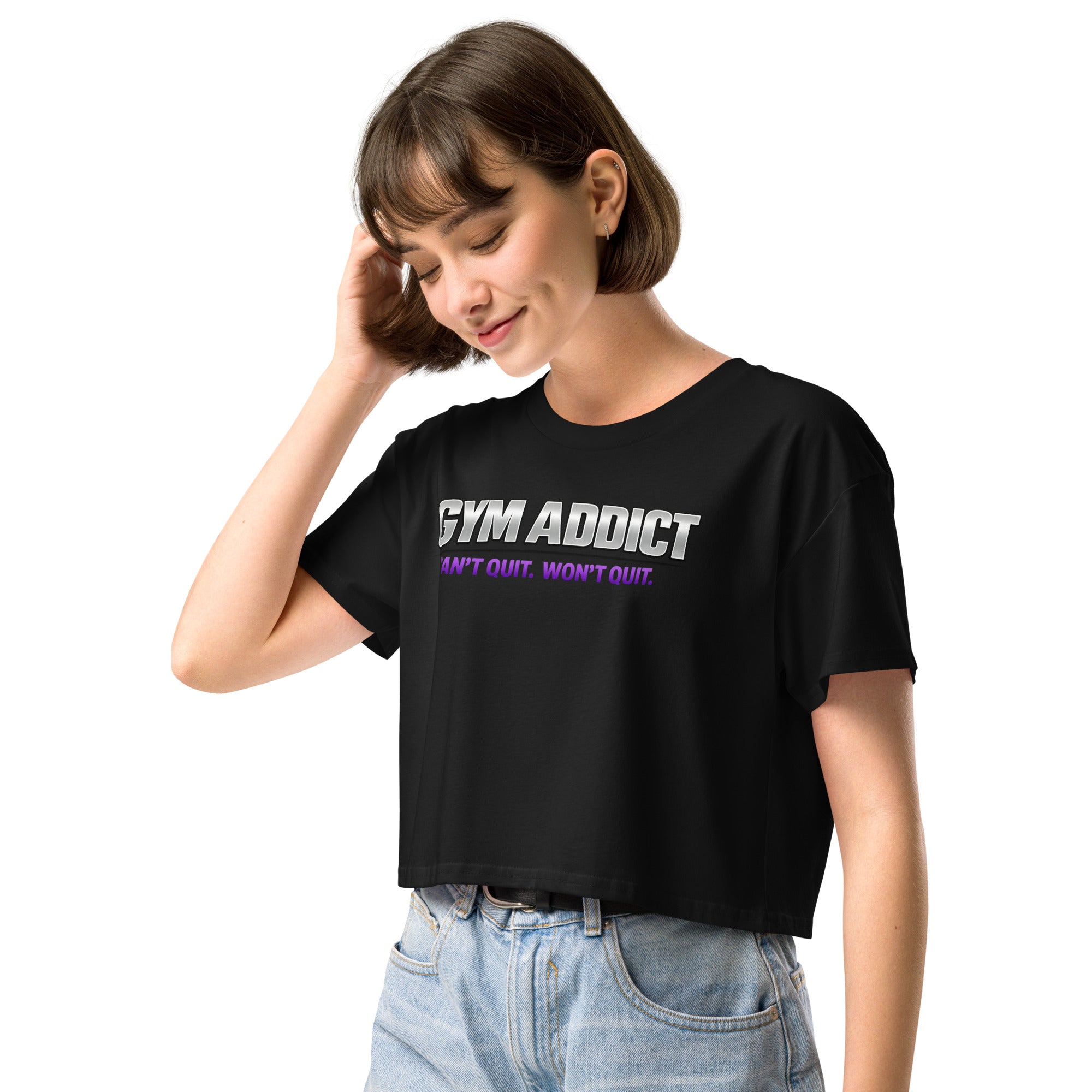 OFC Women's Crop Top - Premium Cotton Cropped Tee for Gym & Athleisure