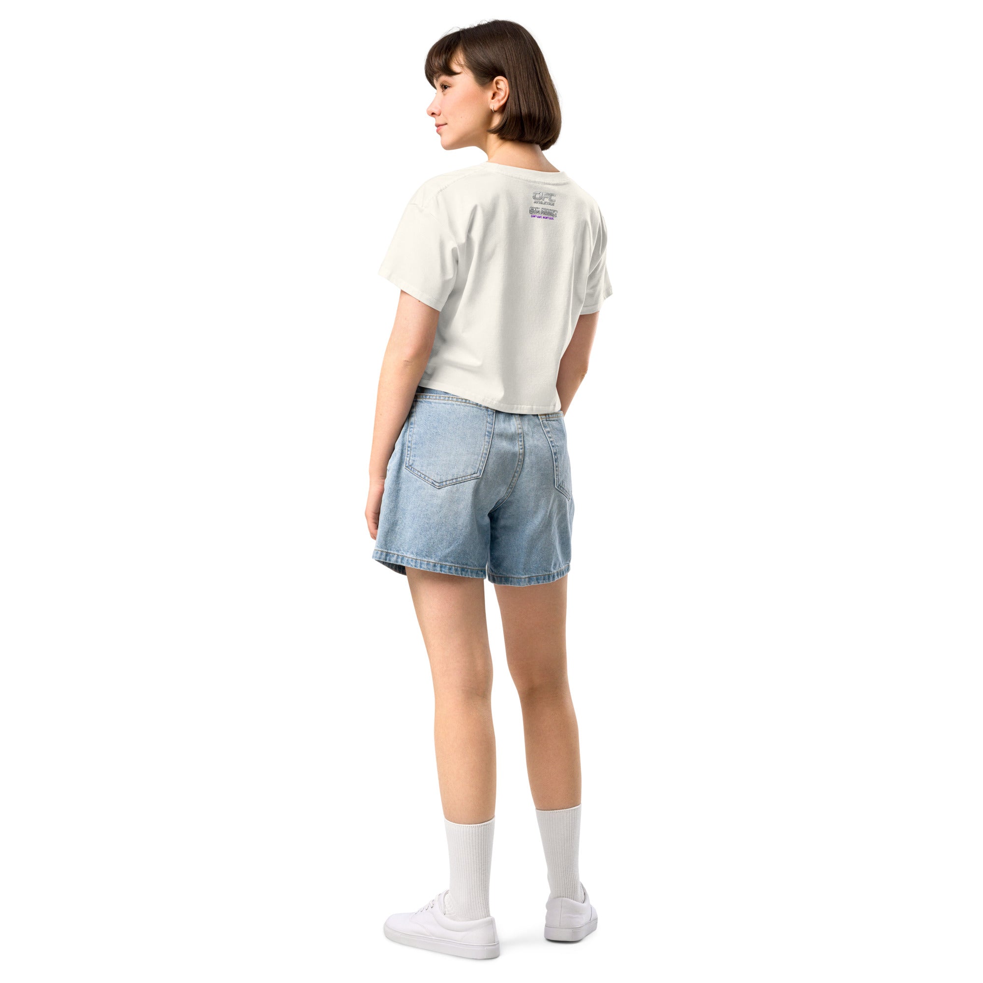 OFC Women's Crop Top - Premium Cotton Cropped Tee for Gym & Athleisure