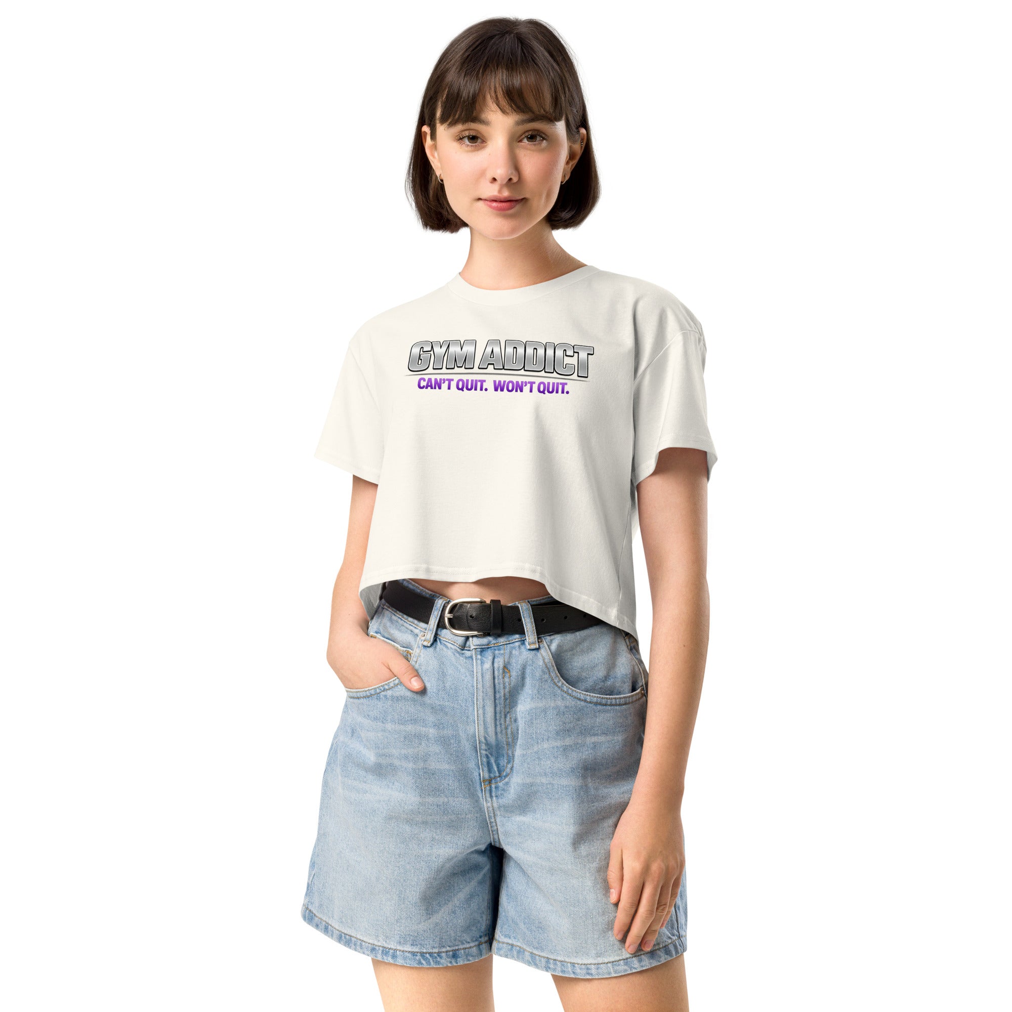 OFC Women's Crop Top - Premium Cotton Cropped Tee for Gym & Athleisure