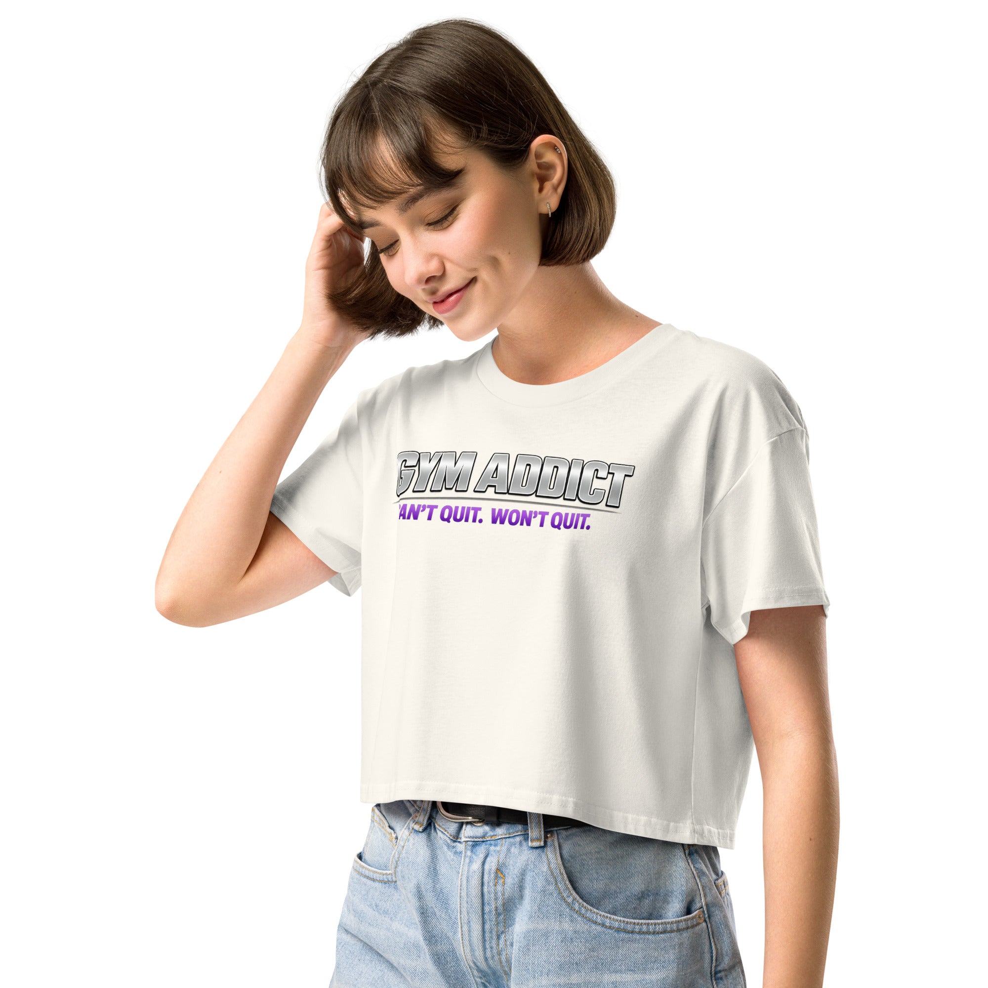 OFC Women's Crop Top - Premium Cotton Cropped Tee for Gym & Athleisure