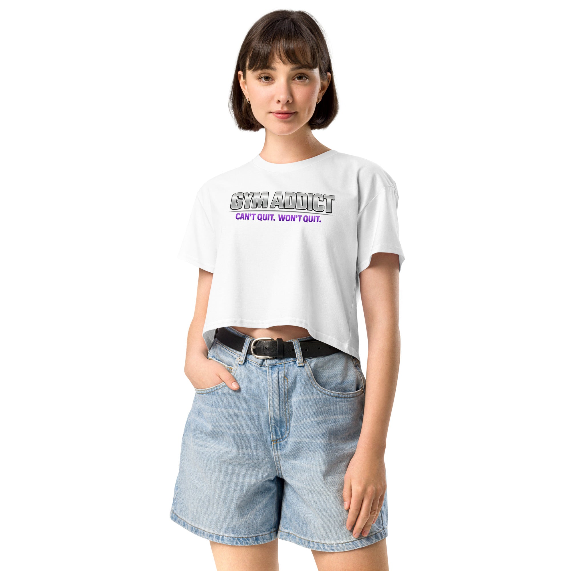 OFC Women's Crop Top - Premium Cotton Cropped Tee for Gym & Athleisure