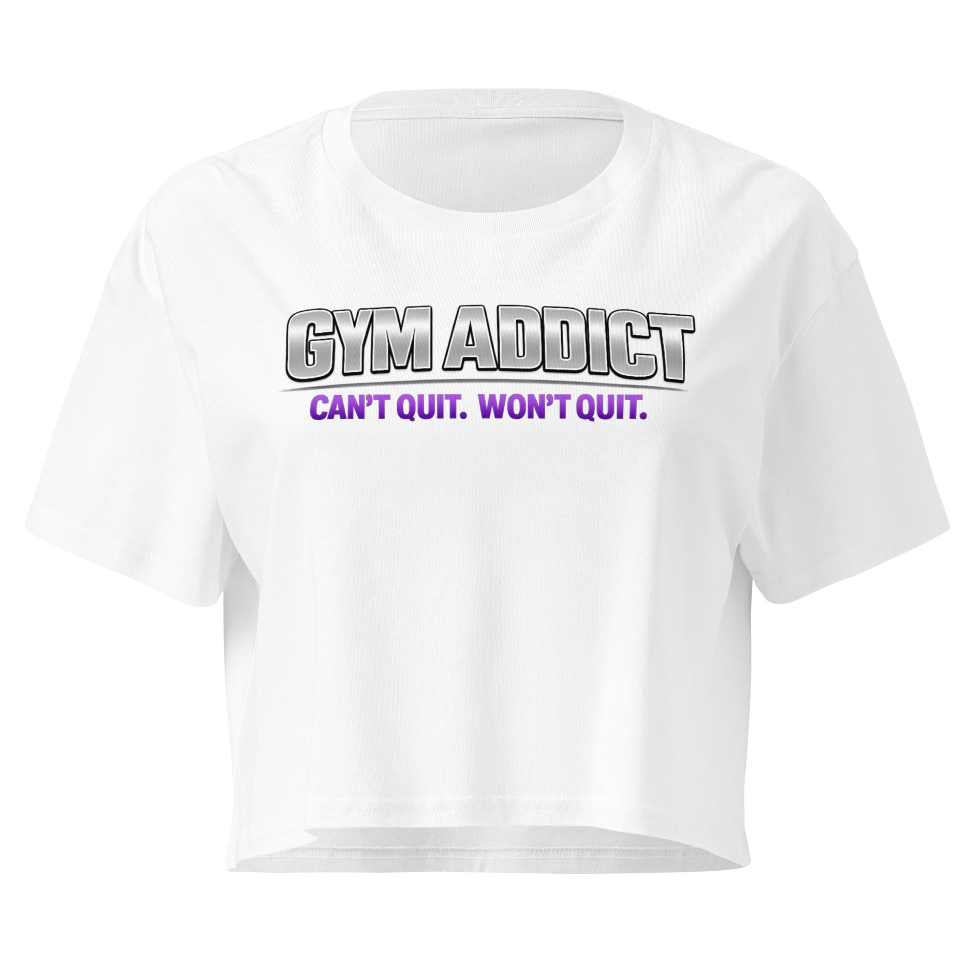 OFC Women's Crop Top - Premium Cotton Cropped Tee for Gym & Athleisure White