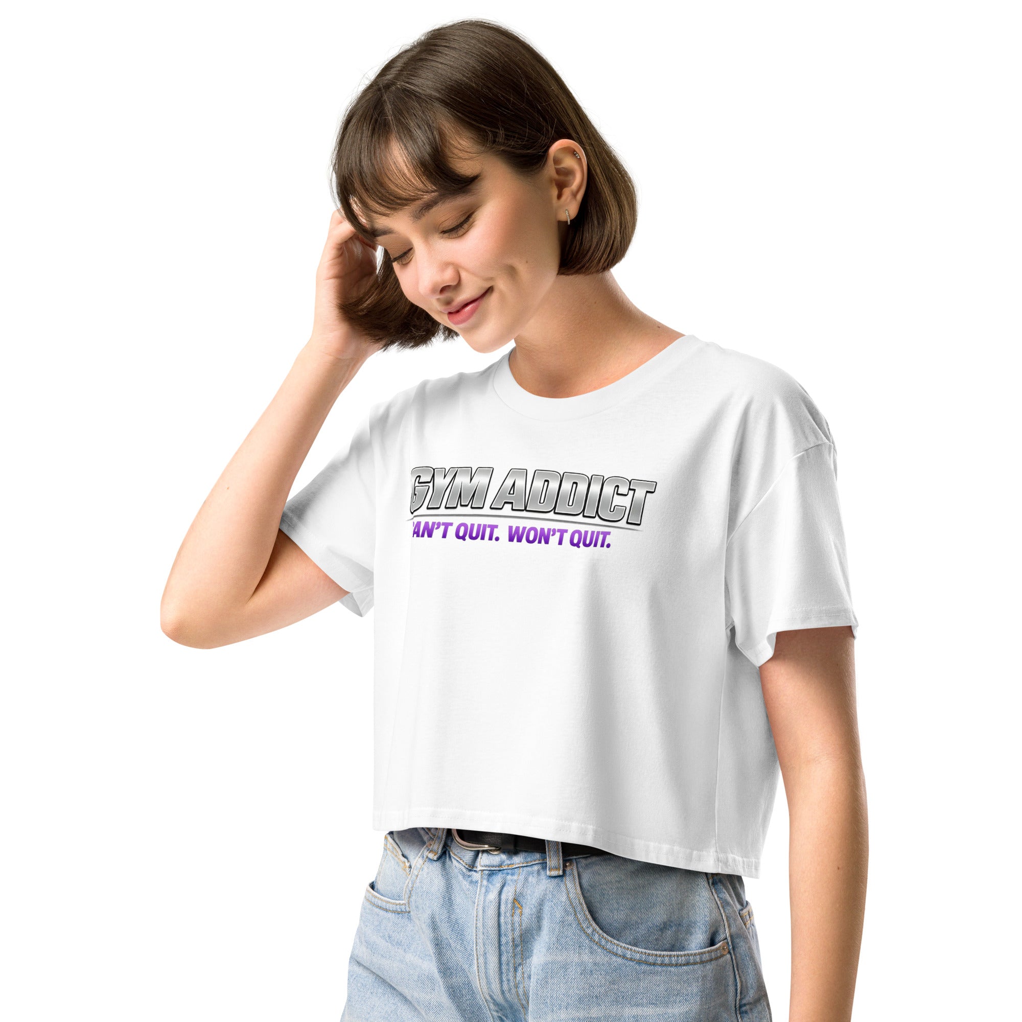 OFC Women's Crop Top - Premium Cotton Cropped Tee for Gym & Athleisure