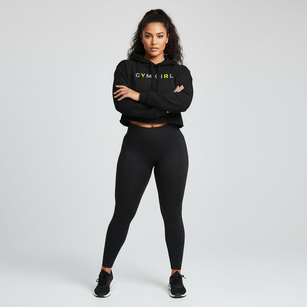 Crop Hoodie - Women's Cropped Fleece Hoodie | Online Fitness Center