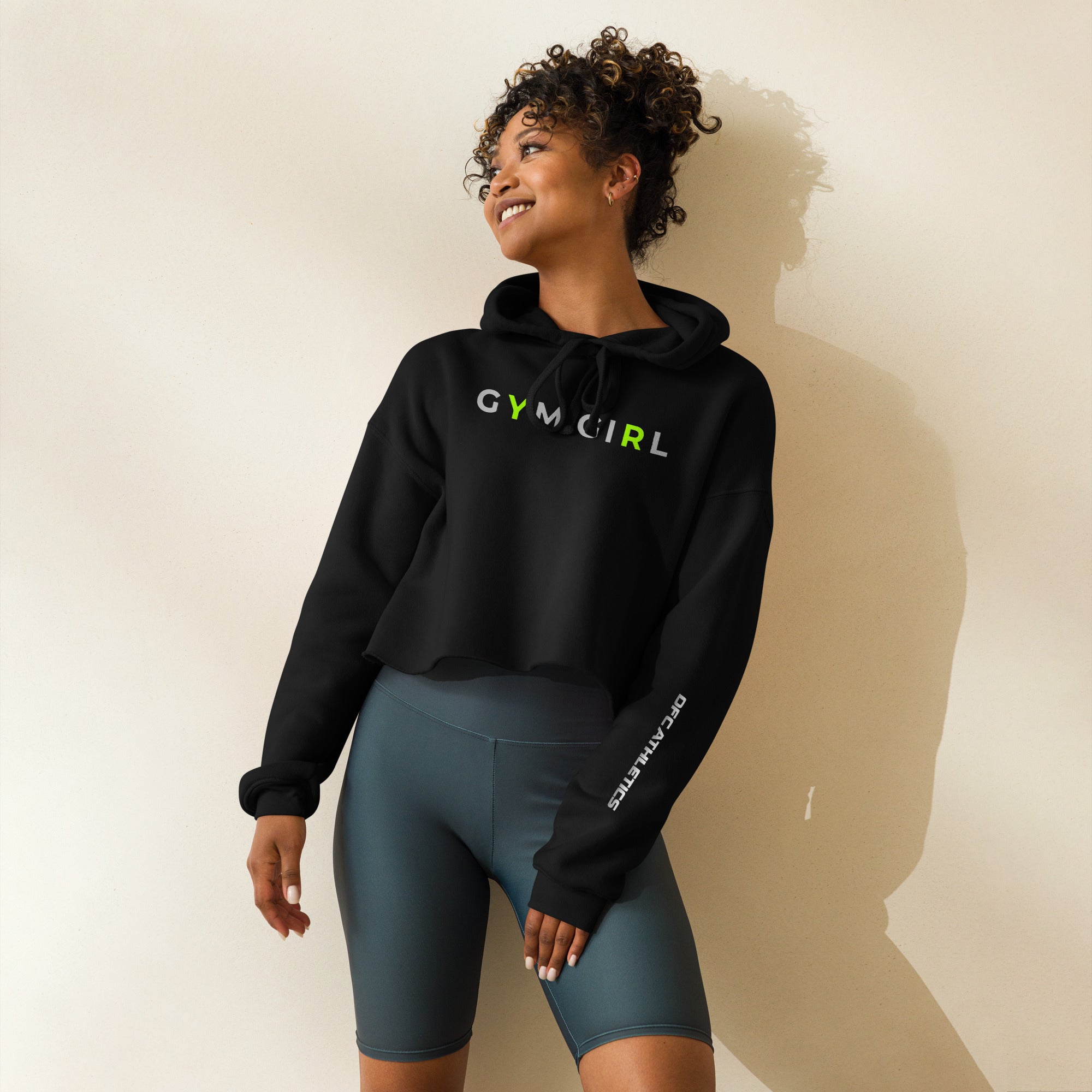 Crop Hoodie - Women's Cropped Fleece Hoodie | Online Fitness Center