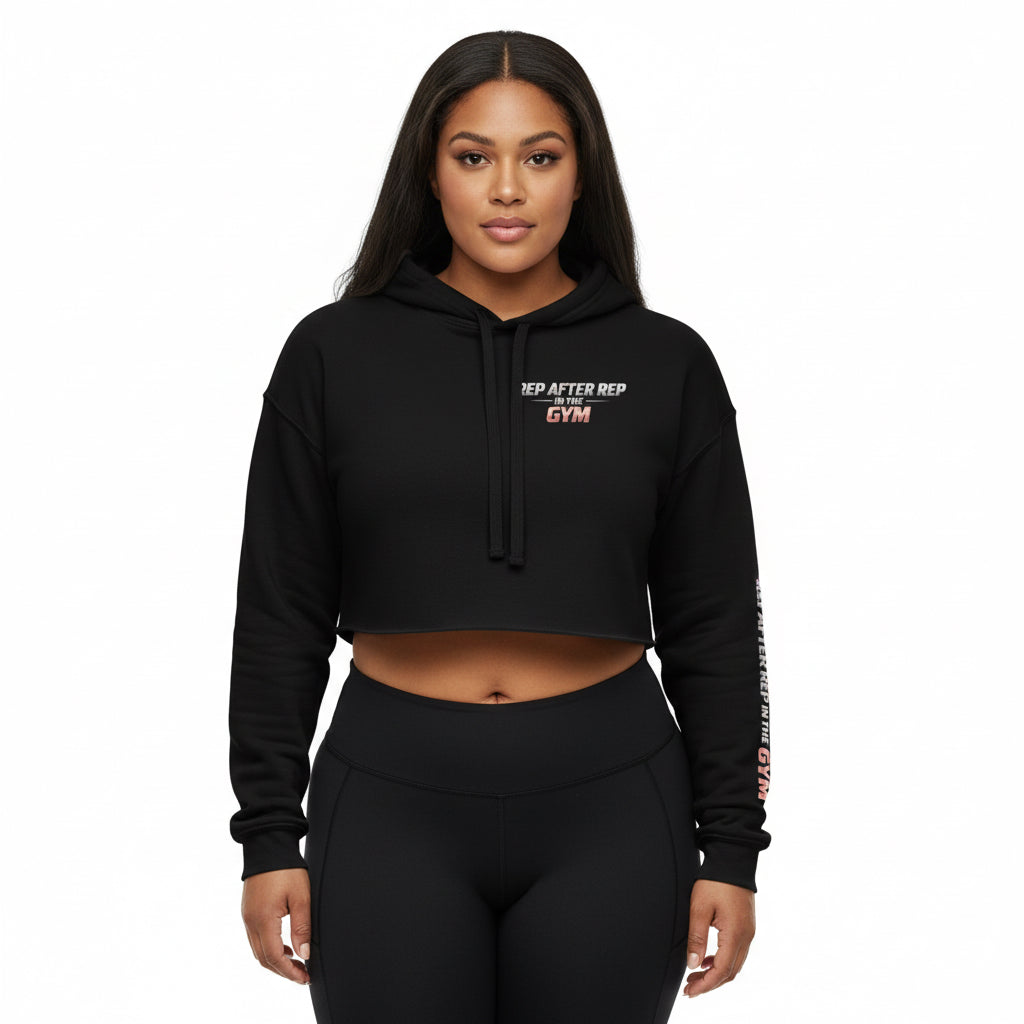 OFC Women's Cropped Hoodie - Premium Fleece Activewear with Raw Hem